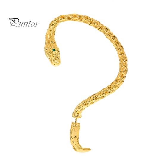 

1 шт., серьги-манжеты в форме змеи, ретро серьги с маленькими животными, серьги тонкой работы, модные аксессуары золотистый