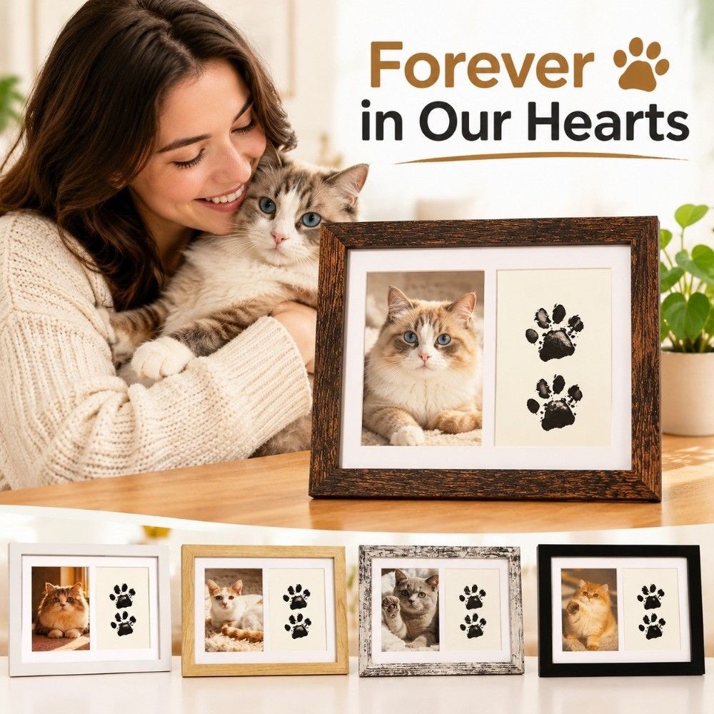 Tabletop Display DIY Pawprint Keepsake Frame Pet Paw Print Kit  Memorial Gift