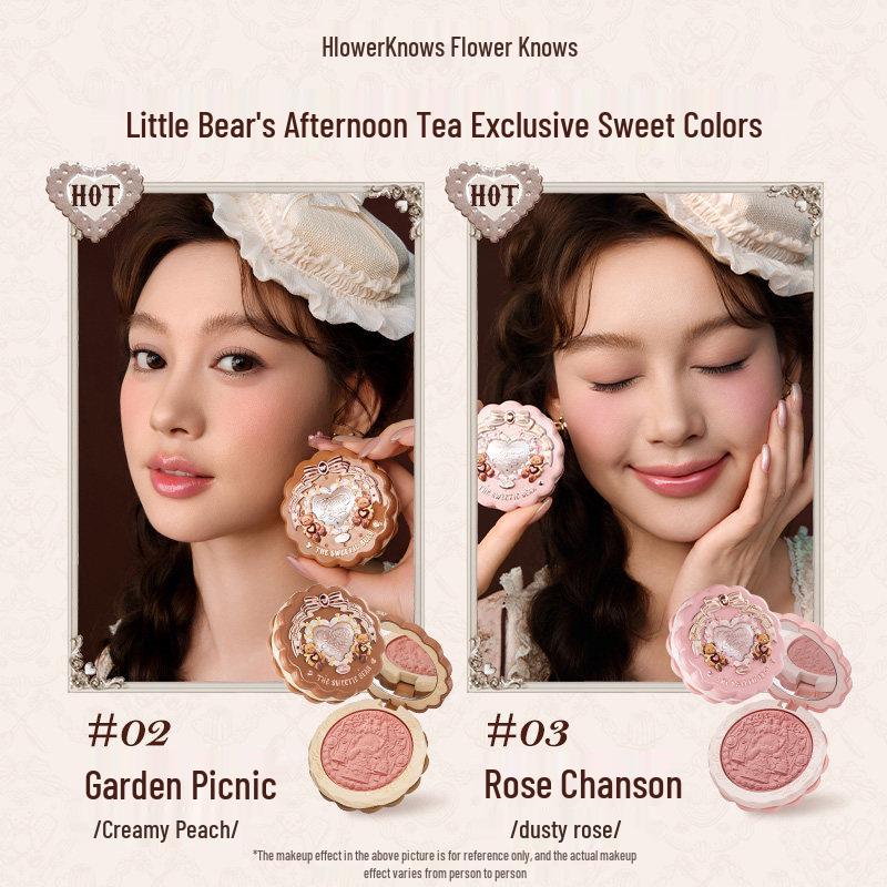 Flower Knows Makeup Set: Blush, Lip Glaze, Concealer, Eyeshadow - Perfect New Year Gift for Her