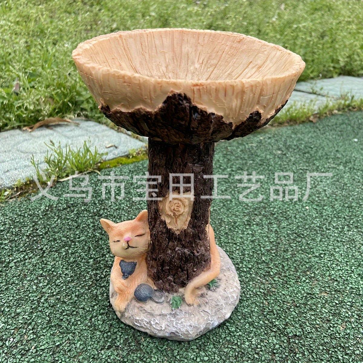 

European Garden Garden Outdoor Bird Feeder Ornament Bird Feeder Gardening Resin Crafts