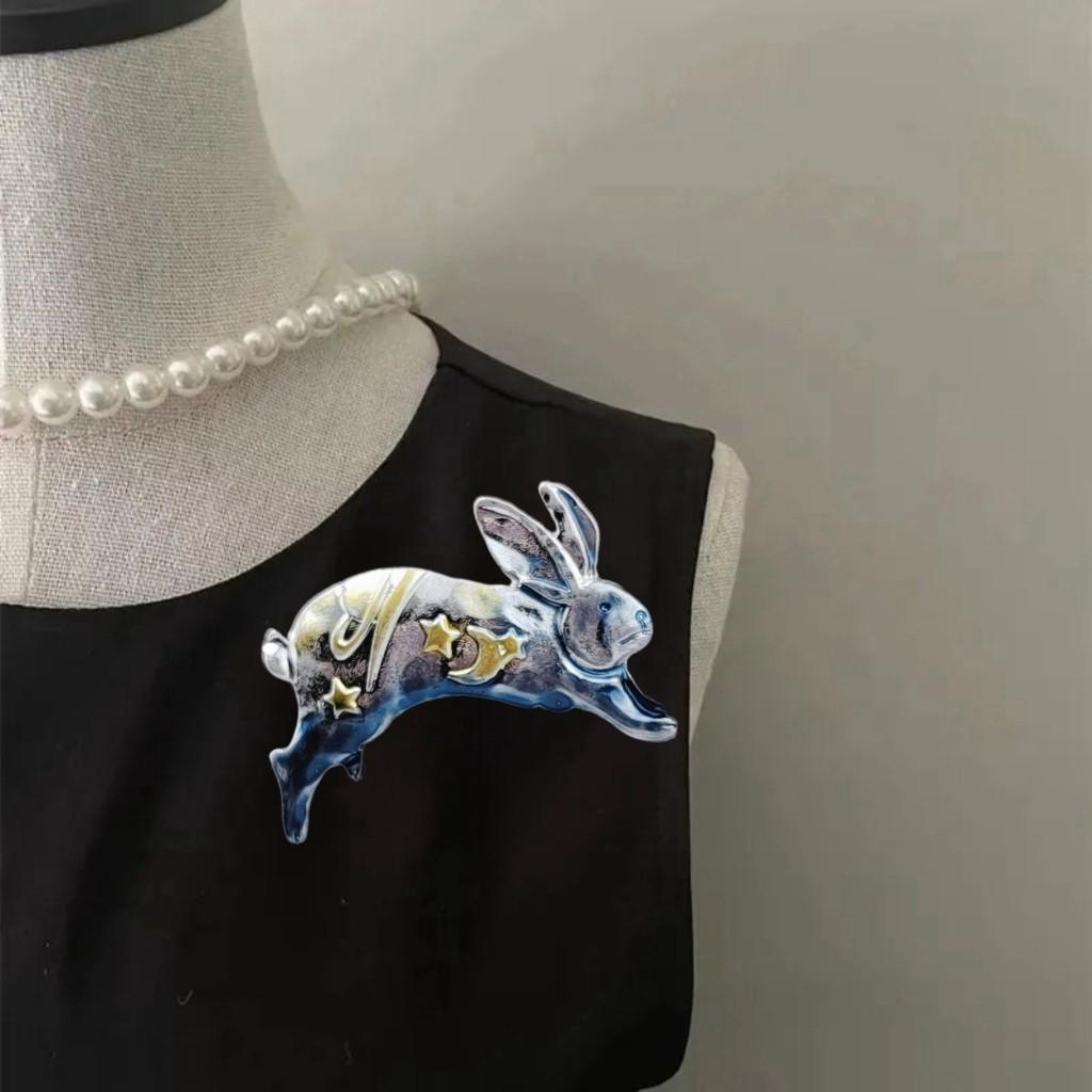 

Минималистичная ретро брошь: Весна/Осень Дизайн Звезда и Лунный Кролик Other