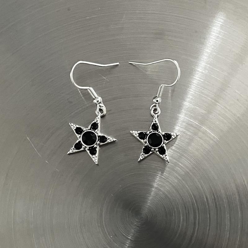 New Harajuku Vintage Goth  Pink Peach Heart Drop Earrings For Women Grunge Punk Halloween Aesthetic Y2k Fairy Jewelry