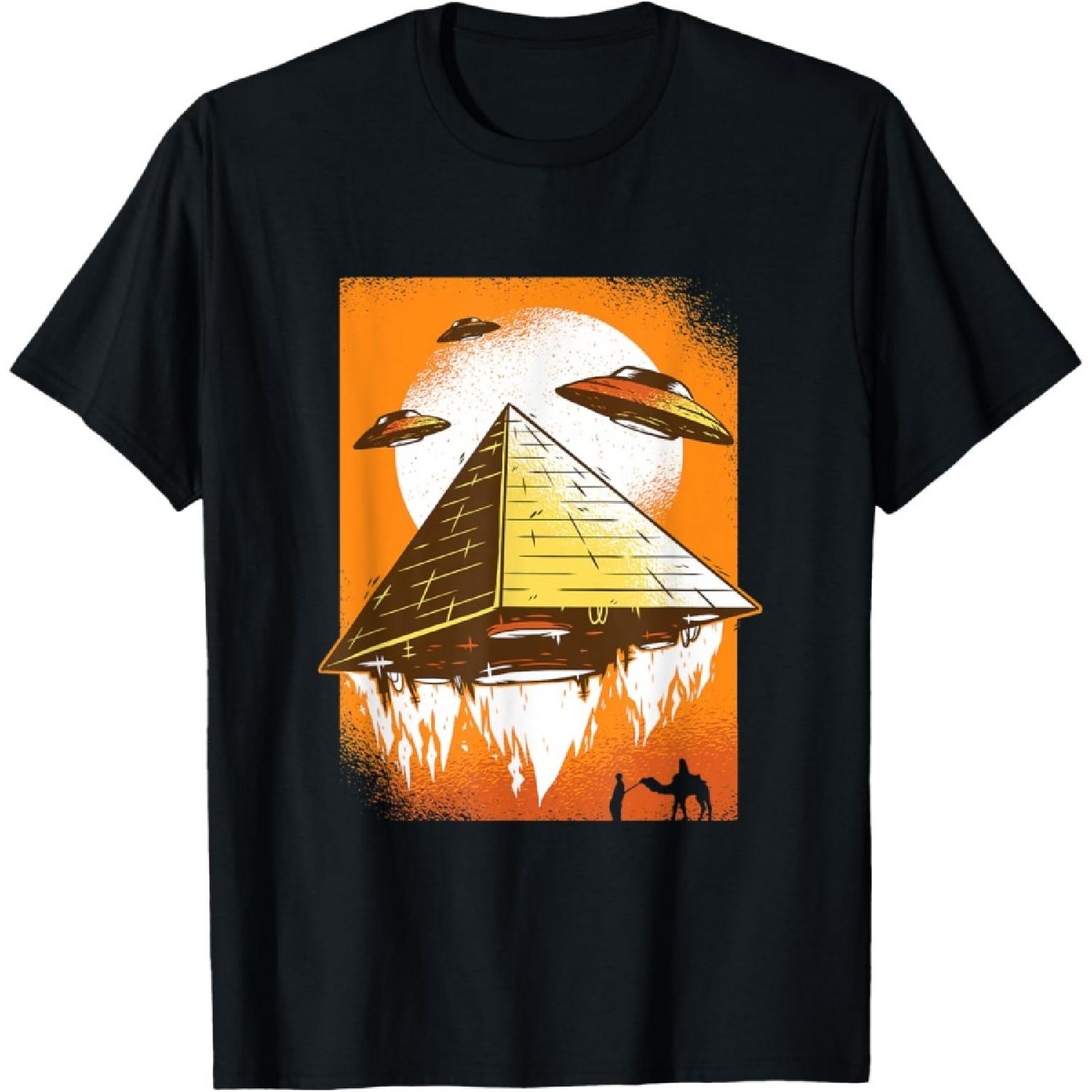 

Space Egyptian Pyramid Alien paranormal multiverse Galaxy T-Shirt XXXXXL чорний