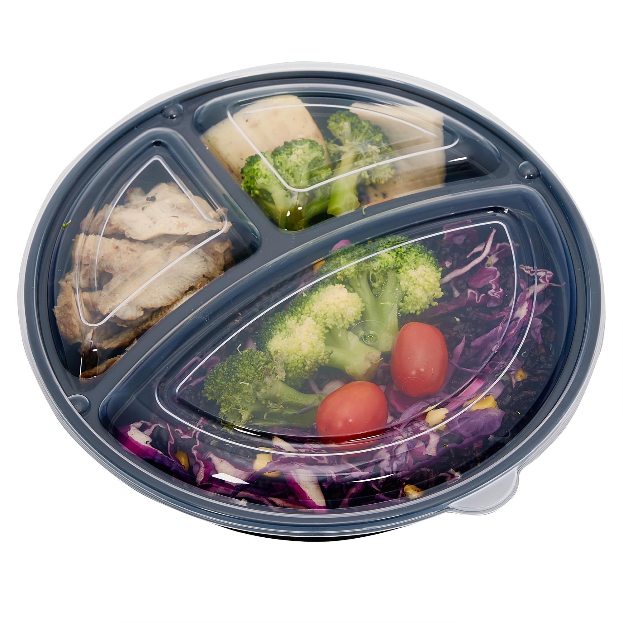 

VECELO Disposable Lunch Container Food Pack with Clear Lid Disposable Lunch Box Disposable Container Lunch Box with Lid Lunch Container Disposable чёрный