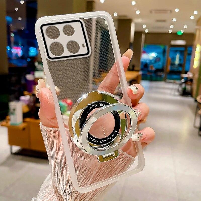 

Чехол для телефона Infinix Note 40 4g 40Pro Plus, прозрачный мягкий силиконовый чехол из ТПУ с кольцом, магнитная защитная задняя крышка для Infinix Note 40pro 5G Infinix Note 40 4G