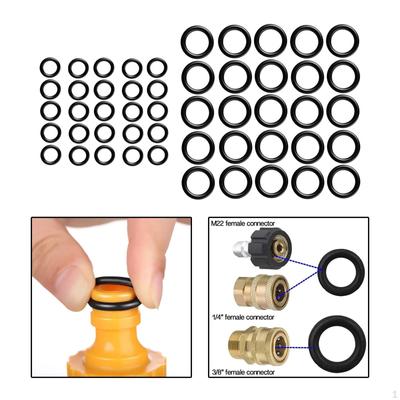 50Pcs Pressure Washer O Rings Rubber Set,Quick Connector,High Seal