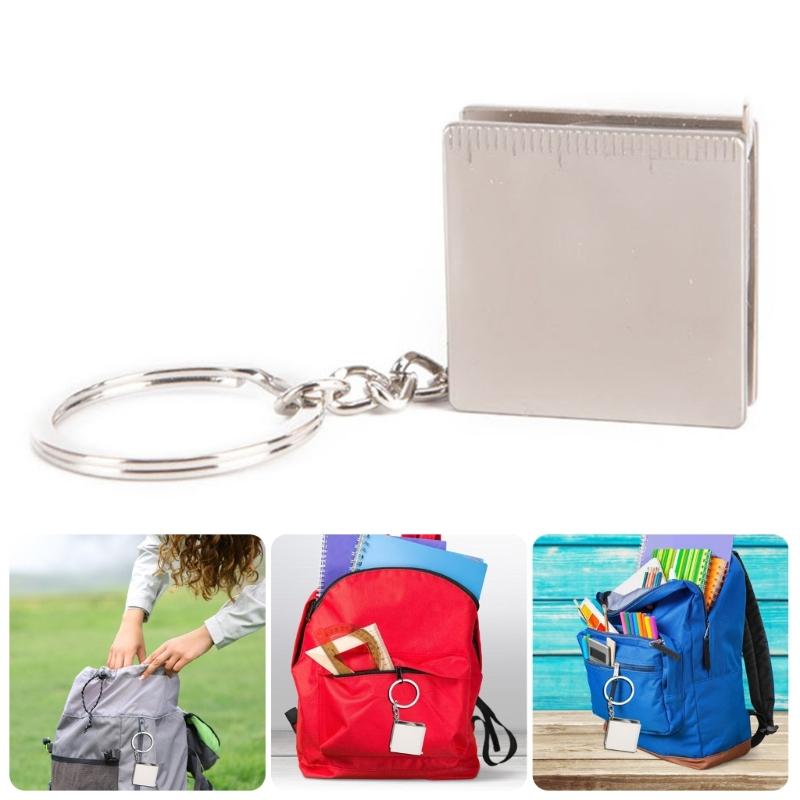 Light Weight Measuring Tape With Secure Keychain And Flexible Steel Blade Construction Retractable Ruler