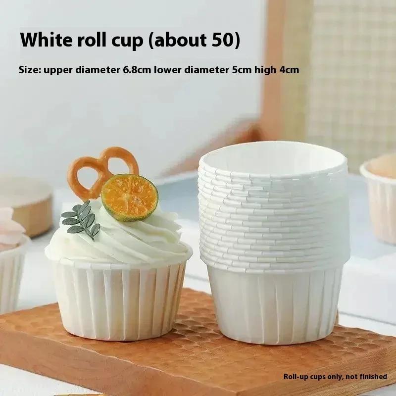 New 50pcs Muffin Cupcake Paper Cup Oilproof Cupcake Liner Baking Cup Tray Case Caissettes Cupcake Wrapper Paper Wedding Party