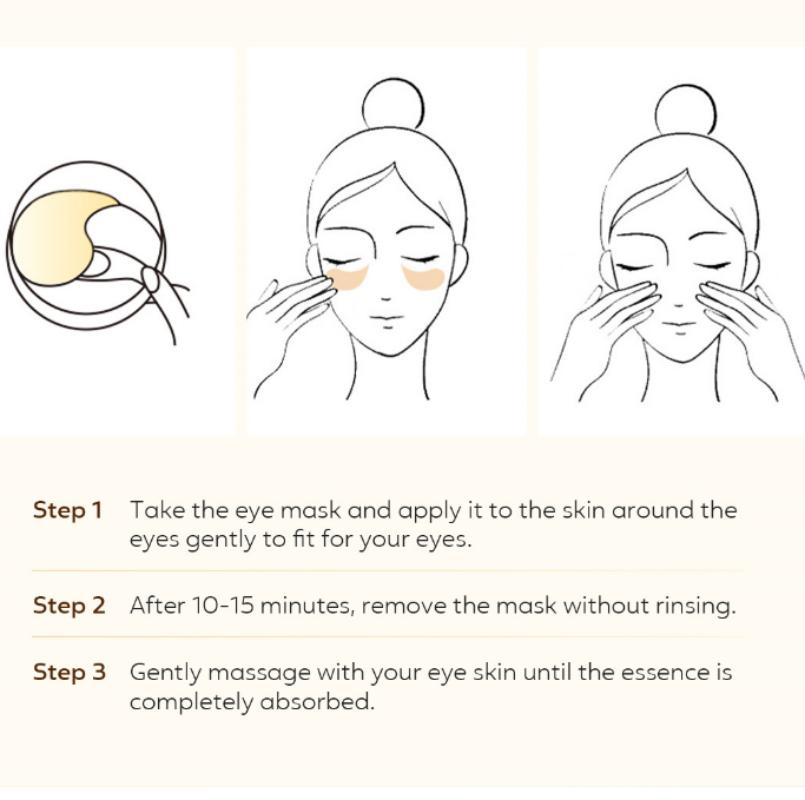 50PCS Masque Yeux Hydratant Or Hydratant Masque Yeux Hydratant Atténuation des Cernes Patchs Yeux Poches Sous les Yeux Raffermissement Patch