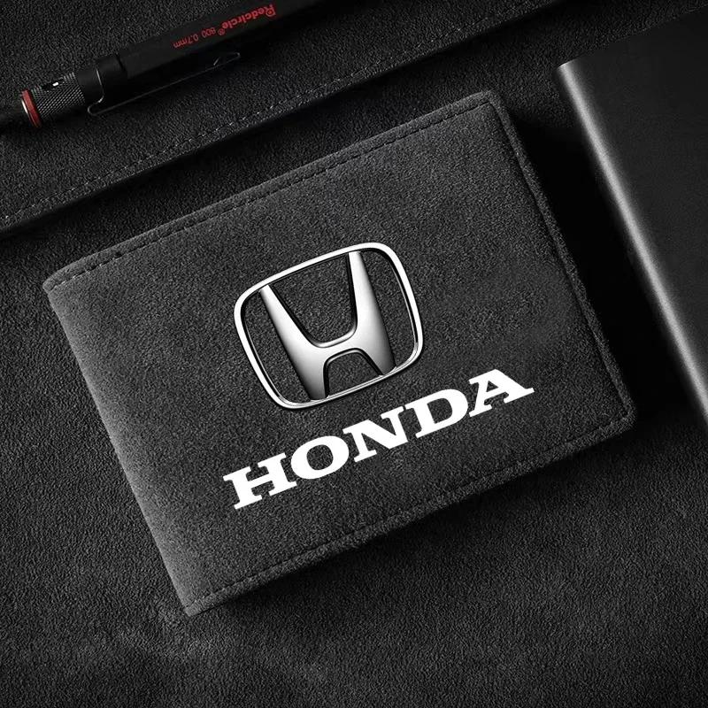 Car Hot FIT Car Driver License Cover Suede Anti-Fur Car Driving Documents For Honda Civci CRV Accord Mugen Prelude FIT City CRZ