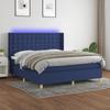 VidaXL Slat Bed Base with Mattress and LED, Upholstered Bed, Double Bed, Adult Bed for Interior Bedroom, 3139219