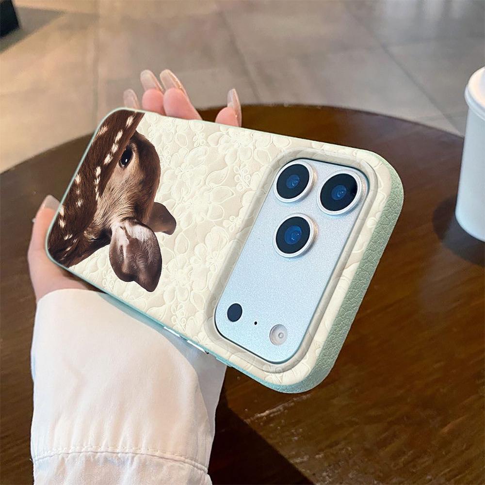 Lace Moose Phone Case For IPhone 16 15 14 13 12 11 Pro Max 17 Air 14 Plus Soft Shockproof Bumper Silicone Back Cover