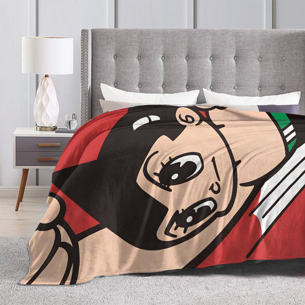 Astro Boy Anime Super Soft Blanket Girls Boys Plush Bedding Throws Novelty Bedroom Flannel Bedspread Sofa Bed Cover