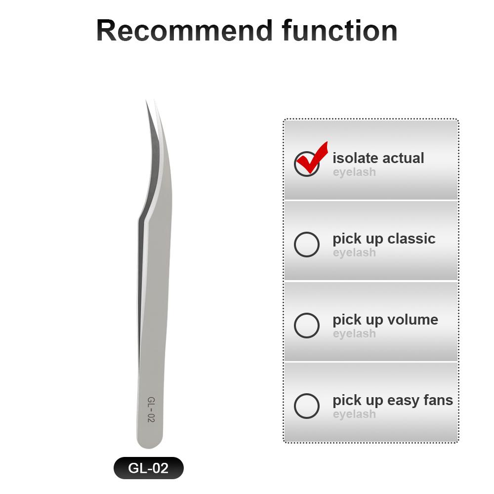 

1 шт. Пинцет для ресниц 6A-SA ESD Нержавеющая сталь Высокоточные антистатические изогнутые пинцеты для наращивания ресниц Инструмент для захвата GL-02