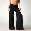 Women's Fashion Ruched Yoga Pants, Pocketless, Loose And Casual Wide-Leg Trousers