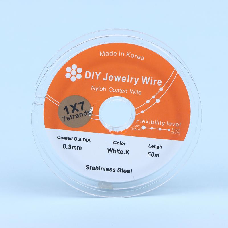 50Meter/Roll 0.3/0.38/0.5/0.6Mm Rhodium Gold Color Stainless Steel Beading Wire For Jewelry Making Diy Bracelet Findings