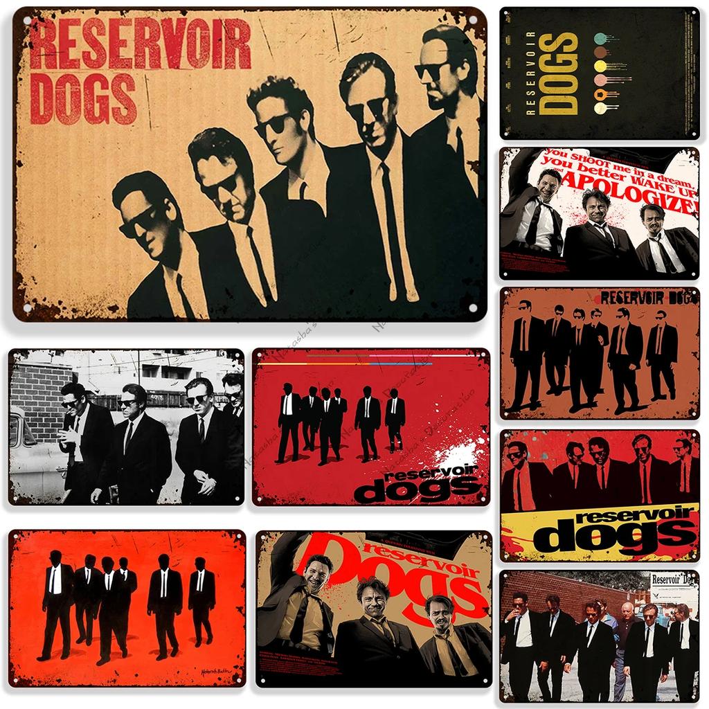 Reservoir Dogs Poster Klassischer Film Metallposter Vintage Metallschild Bar Zuhause Garage Wanddeko Metallplakette Industrielle Deko