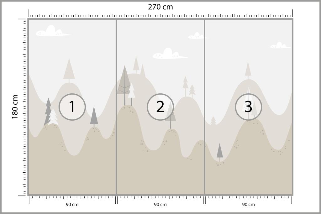 Photomural Fairytale Hills Non-Woven 270x180