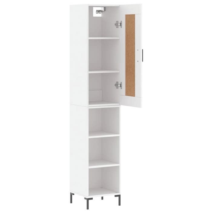 Maison Exclusive - Buffet haut Blanc 34,5x34x180 cm Bois d'ingénierie