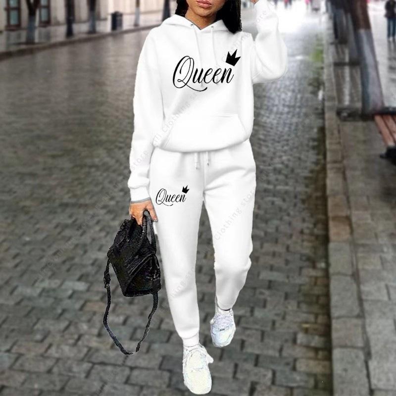 Burgundy Simple Hooded Sweater Corset Sweatpants Casual Two-piece Suit Women
