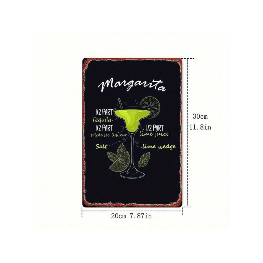 Metal Wall Art Poster Margarita Decor