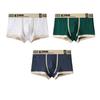 New Printed Cotton Men's Boxer Briefs, Breathable Trendy Casual Underwear Shorts