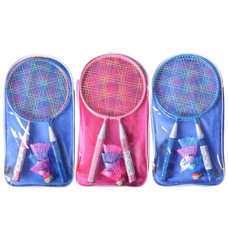 Badminton Racket Outdoor Racquet Sports Toy for Children with Shuttlecocks, Lawn Yard Badminton Game Set for Kids Adults