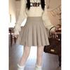 Autumn/Winter Women's Knitted Skirt High Waist A-line Skirt Half Body Skirt Women's Bag Hips