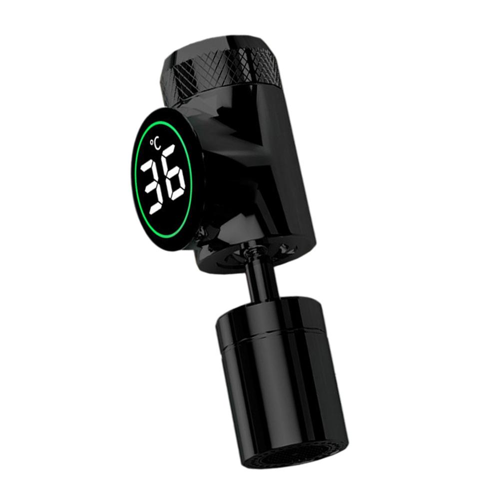 Faucet Extender with Onboard Digital Temperature Display and Rotating Mechanism for Optimal Water Flow Control чёрный