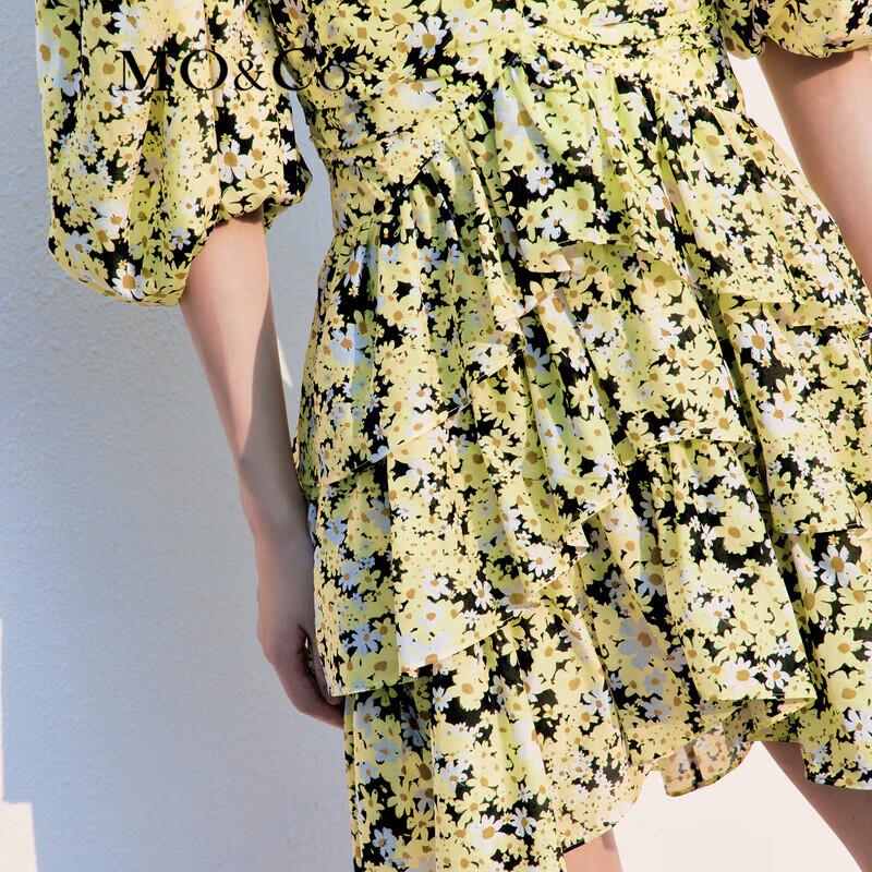 MO&Co. Floral Puff Sleeve Mini Dress