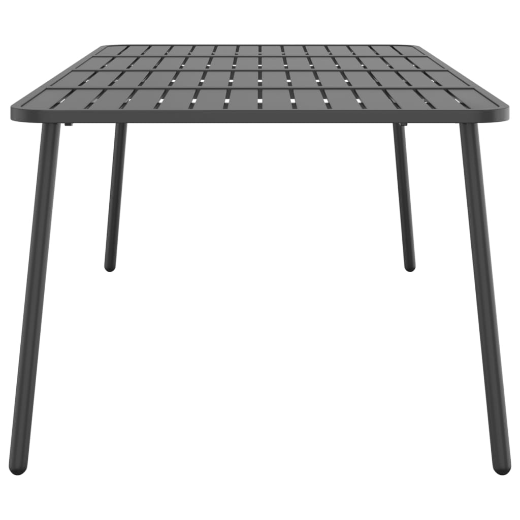 Vidaxl Stolik Ogrodowy, Antracytowy, 200X100X71 Cm, Stalowy