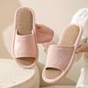 Women's Open-Toe Linen High-Heel Slippers - Spring/Summer, Non-Slip, Cotton-Linen, for Wooden Floors