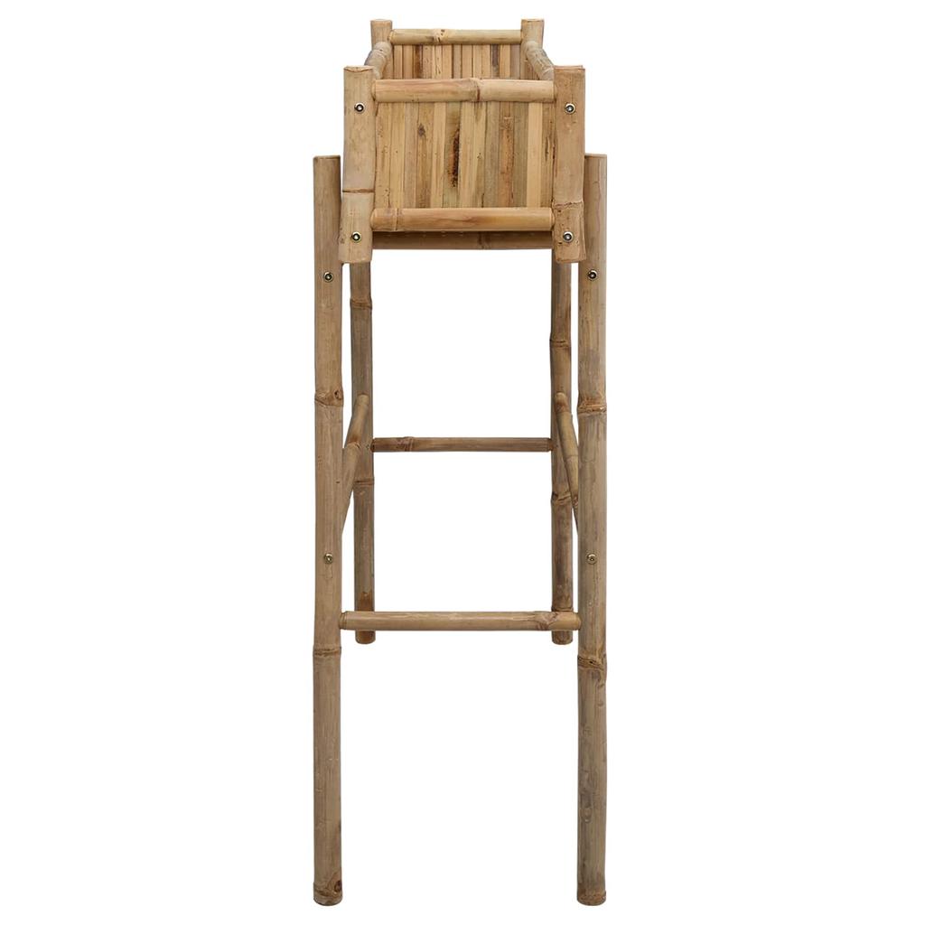 Garden Planter with Stand Natural 100 X 38 X 114 Cm Bamboo
