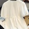 2026 Sweet Summer Plus Size Chiffon Pleated Shirt for Women