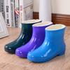 Water shoes low tube rain shoes women's fashion women's rain boots warm and rainproof removable pvc women's non-slip