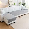Thick Flannel Sofa Cushion Warm Non-Slip Plush Seat Pads Dust-Proof Living Room General Solid Color Sofa Covers Back Towel