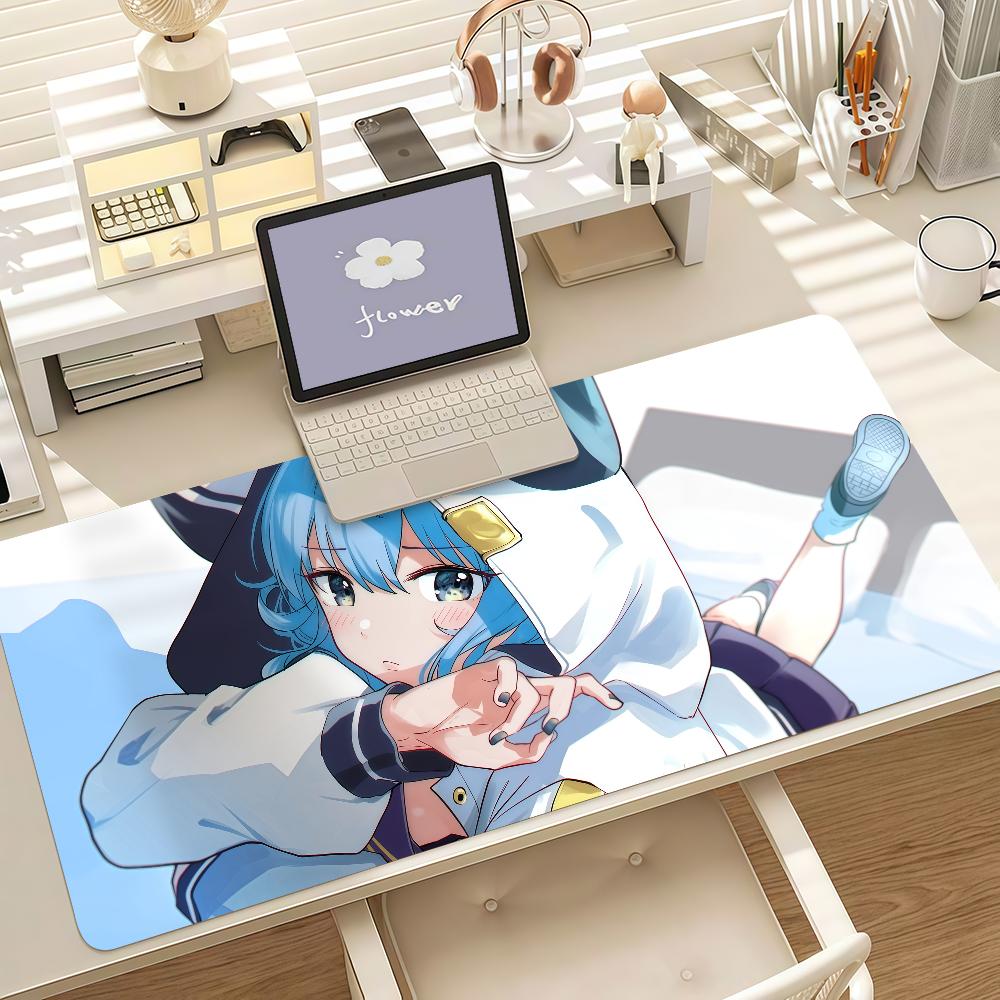Virtual Singer HHoshimachi SSuisei Mouse Pad Anti Slip Rubber Edge Locked Thickened Laptop Gaming Desk Mat