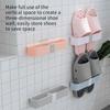 Slippers Drain Rack Wall Mounted Bathroom Shoes Shelf Hanging Towel