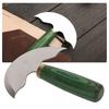 Leder Rundkopf Messer Halbkreis Grüner Holzgriff Handgemacht DIY Leder Trimm Messer Lederbearbeitungswerkzeug Leder Messer