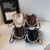 Casual Fashionable and Simple Women's Bag - Trendy Single Shoulder Bag with Chain Strap and Handbag Bucket Style Design