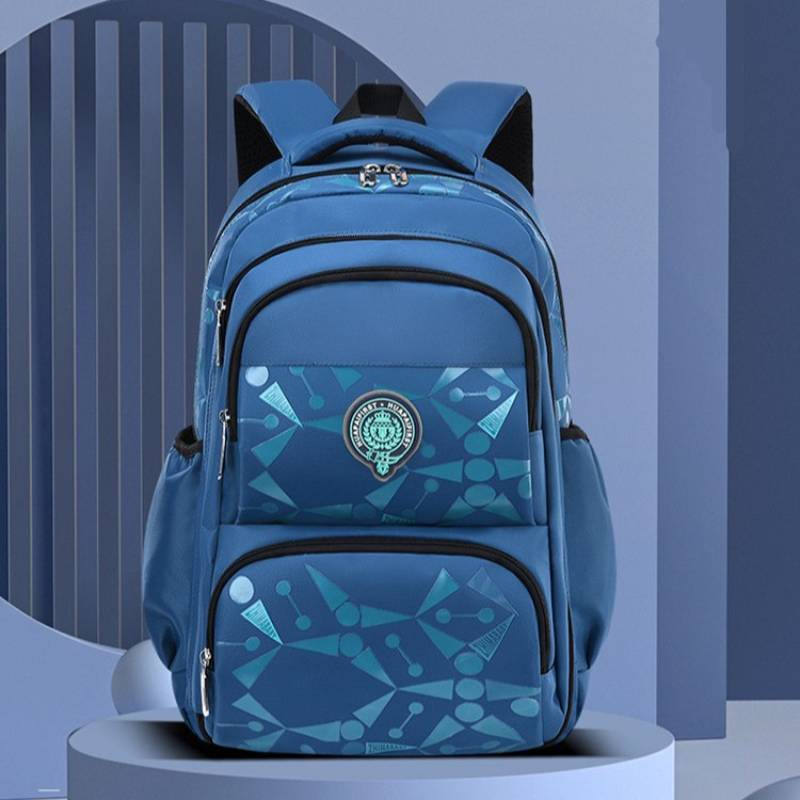 

Wear Schoolbag Backpack Resistant Durable Large Capacity Children Gifts Birthday синий