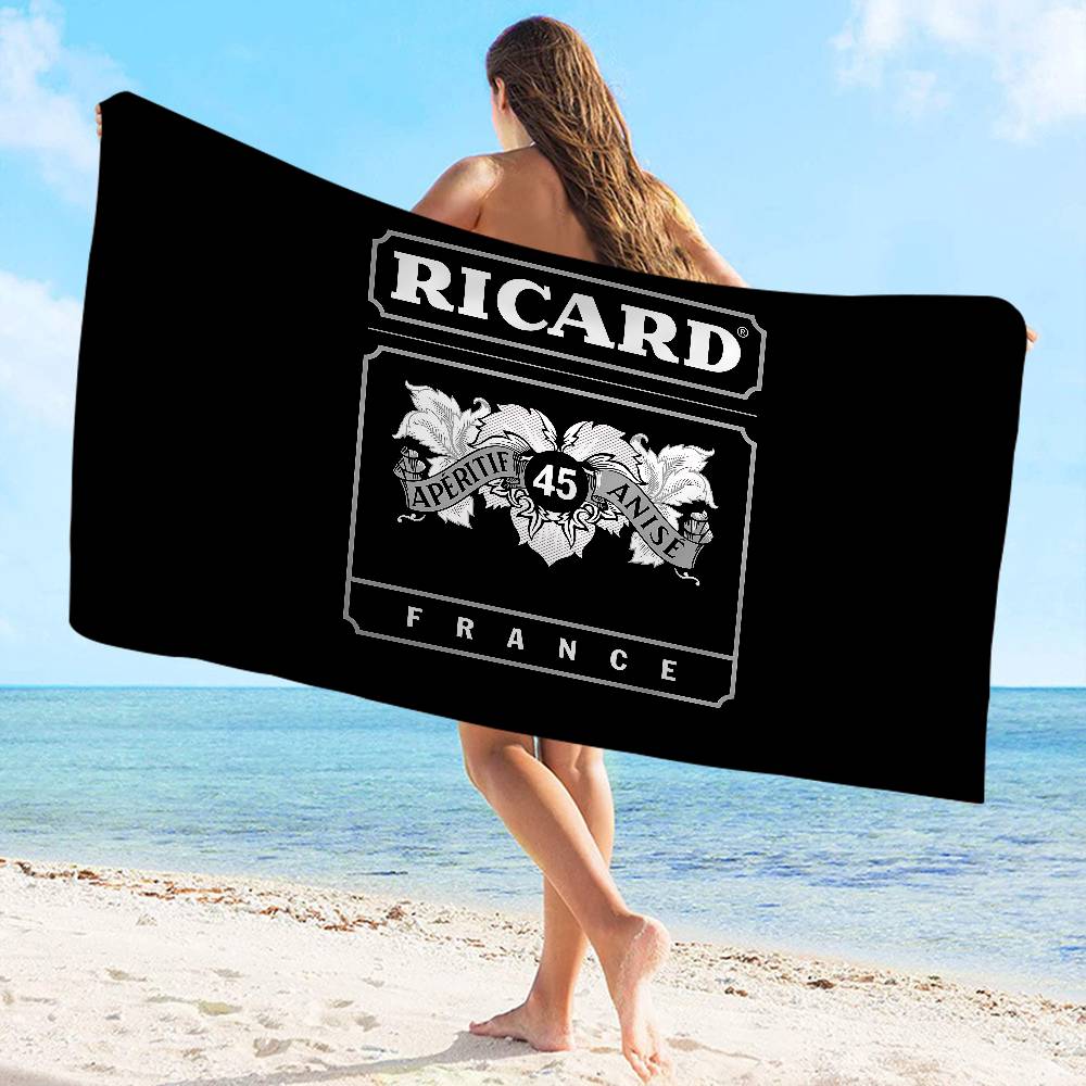 

R-RicardS LOGO Big Microfiber Beach Towels Quick Dry Towel Sand Beach Towels Pool Towel For Travel Swim Pool Yoga W40*H60(CM)