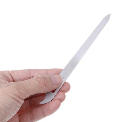 1 ks pilník na nehty z nerezové oceli oboustranné nástroje na manikúru na silné nehty na pedikúru