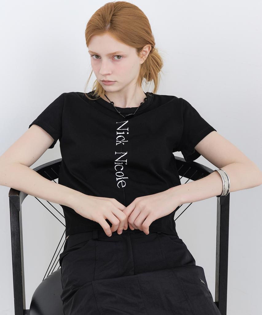Nigaennikol Nicole Pintuck Half Top_Black