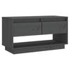 Vidaxl Szafka Pod Telewizor, Szara, 74X34X40 Cm, Lite Drewno Sosnowe