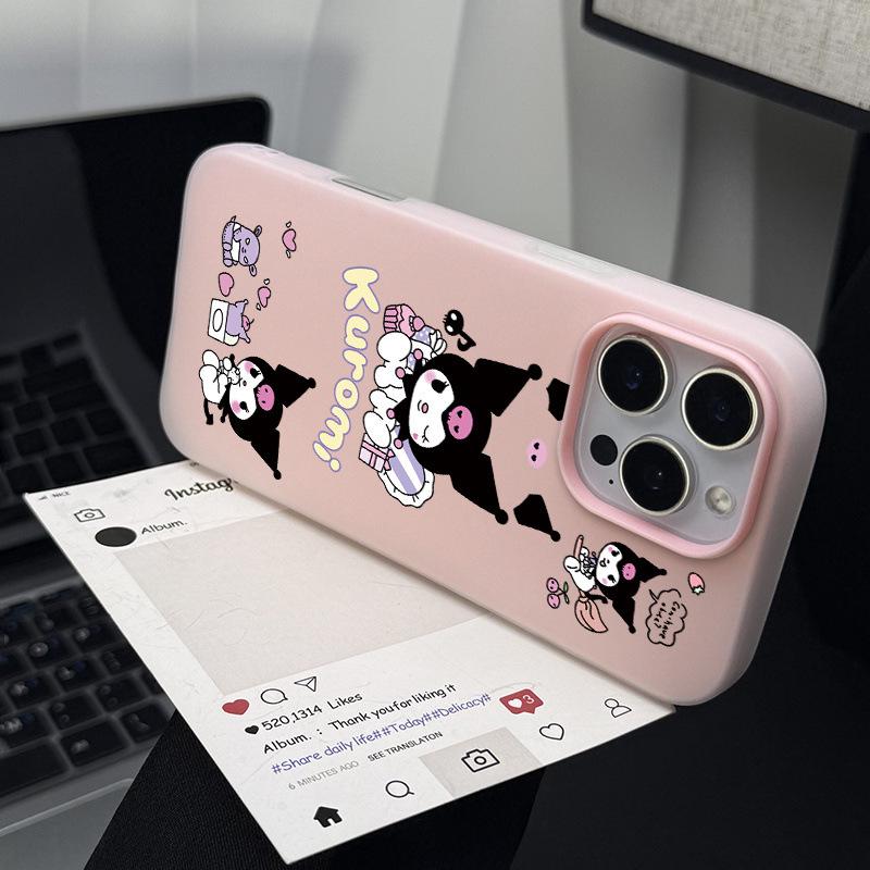 

Kuromi Drop-Proof Jelly Case for Apple iPhone 11/12/13/14/15/16/17 Pro Max Apple 17 Pro Max