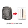 Jingyuqin Auto Afstandsbediening Sleutelbehuizing Voor Citroen C1 C4 Peugeot 107 207 307 407 206 306 406 Toyota Aygo Sleutelhanger Vervangende Behuizing 2 Knoppen