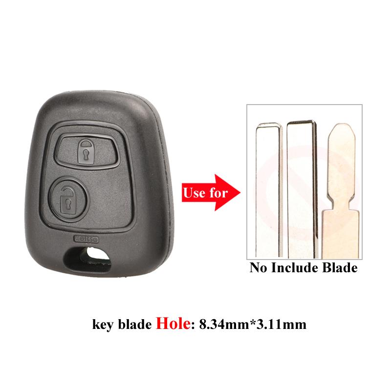 

Jingyuqin Car Remote Key Shell For Citroen C1 C4 Peugeot 107 207 307 407 206 306 406 Toyota Aygo Keys Fob Replacement Case 2Btn