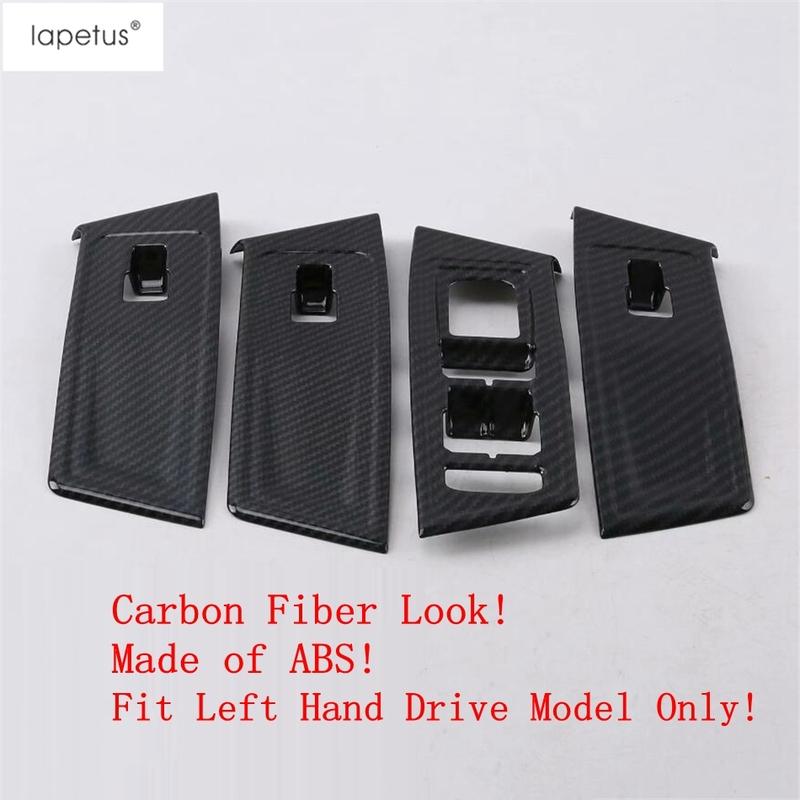 Car Door Armrest Window Switch Control Panel Cover Trim Carbon Fiber Interior Accessories For Volkswagen T-Roc T Roc 2018 - 2025