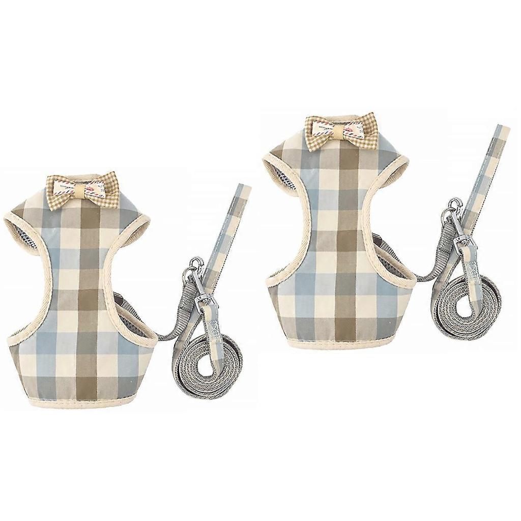 Puppy Vest Leash Pet Supply 2Pcs for Walking and Dress Up Pets